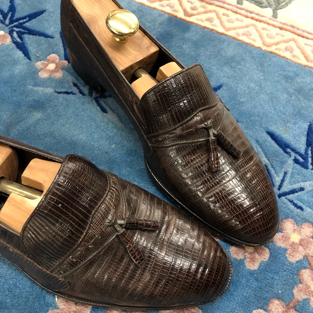 Lizard loafers